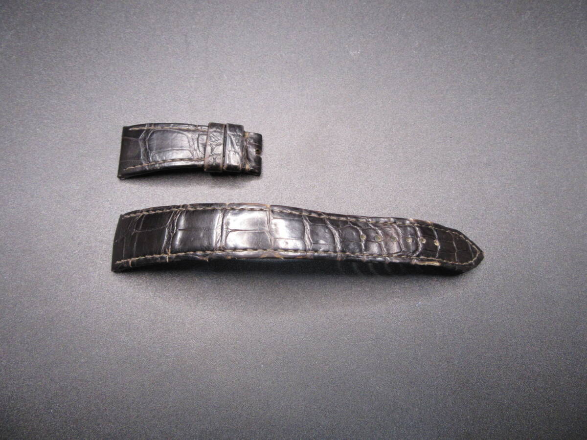 ROLEX LEATHER STRAP ロレックス 革ベルト 20-16mm アリゲーター黒