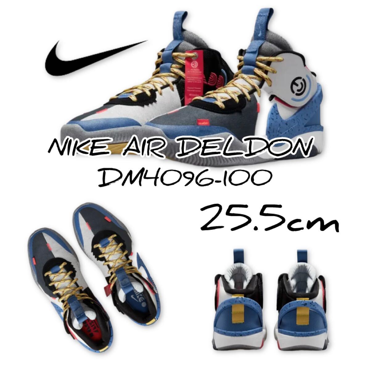 ナイキ エア デレダン NIKE AIR DELDON サミットホワイト/ピュアプラチナム/インディゴストーム DM4096-100