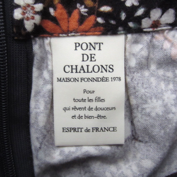 美品　PONT DE CHALONS／ポンデシャロン★　花柄　コットン　七分袖チュニック_画像6