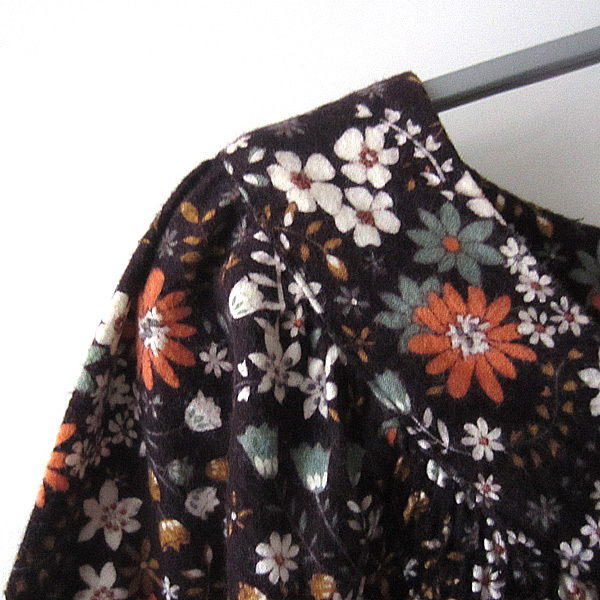 美品　PONT DE CHALONS／ポンデシャロン★　花柄　コットン　七分袖チュニック_画像4