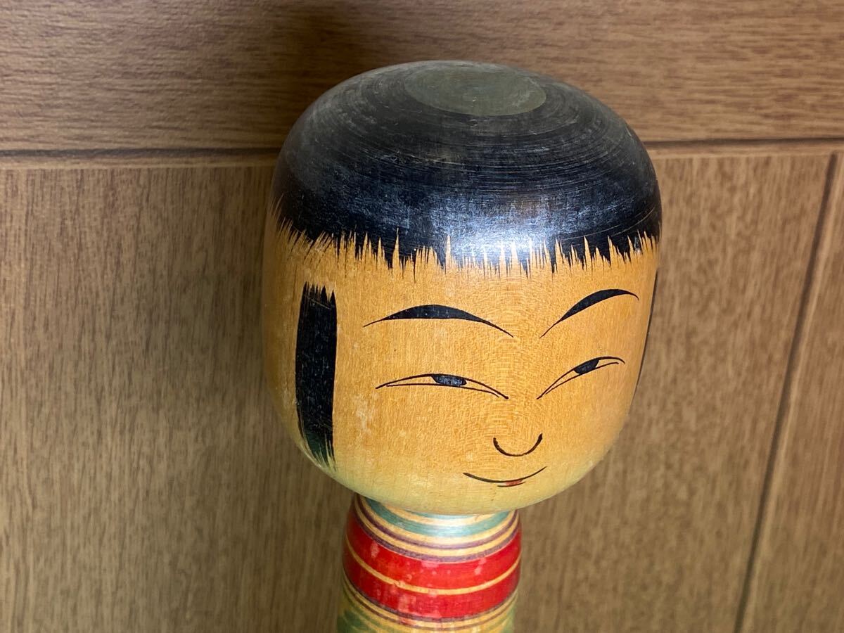 伝統こけし【佐藤文吉】木彫 置物 32cm 郷土玩具 小高い 伝統工芸 伝統こけし【佐藤文吉】木彫 置物 32cm 郷土玩具 小高い 伝統工芸