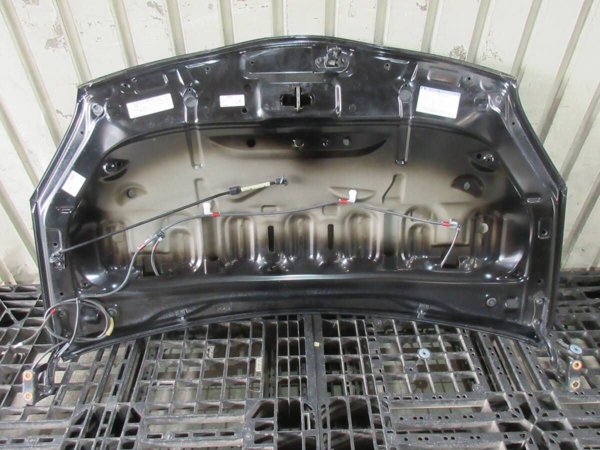 Q9Q9 DAA-ZVW30 ZVW30 プリウス 後期 純正 フロント ボンネット フード パネル ASSY ヒンジ付 H24/3 202 黒色/ブラック S_画像2