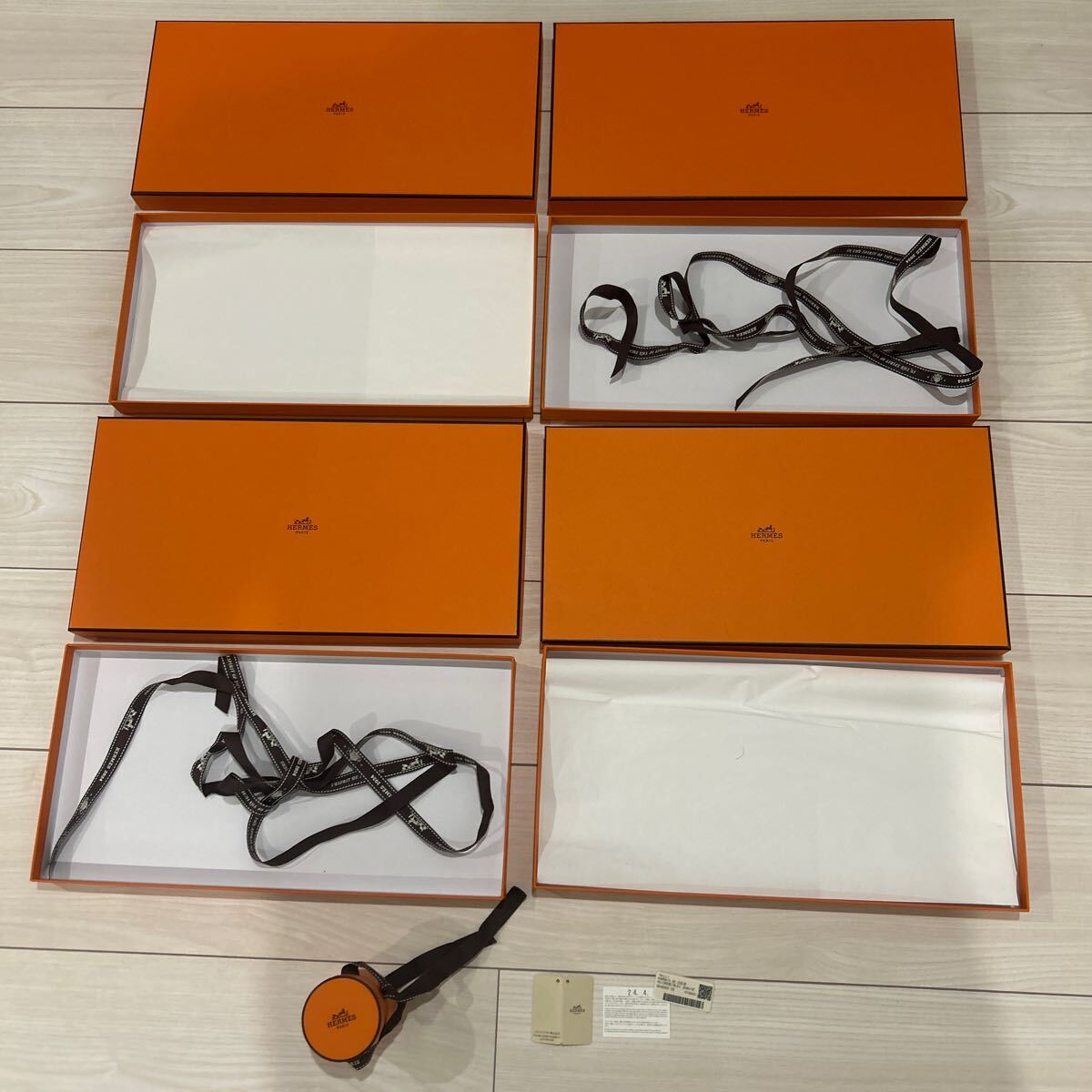 エルメス　スカーフ　空箱　5箱　36.5×18.5×3 カシシル　ツイリー　カレ140 カレジュアン　 HERMES 空き箱 BOX 保存箱 化粧箱 リボン