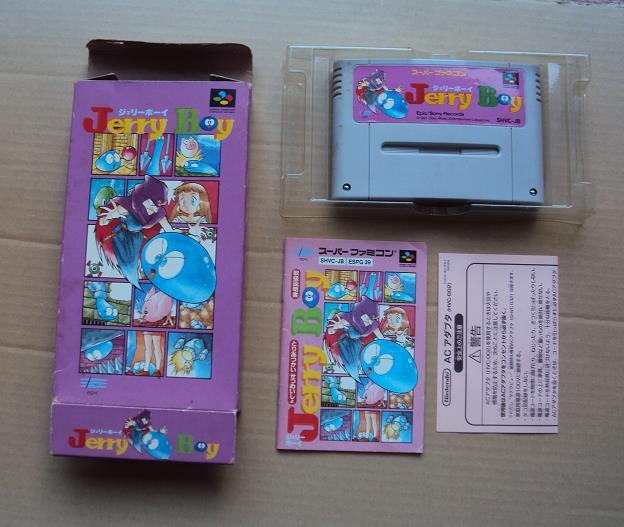 レア品★・SFC　「　ジェリーボーイ　Jerry Boy　」 ★箱・取説付　動作確認済　端子清掃済