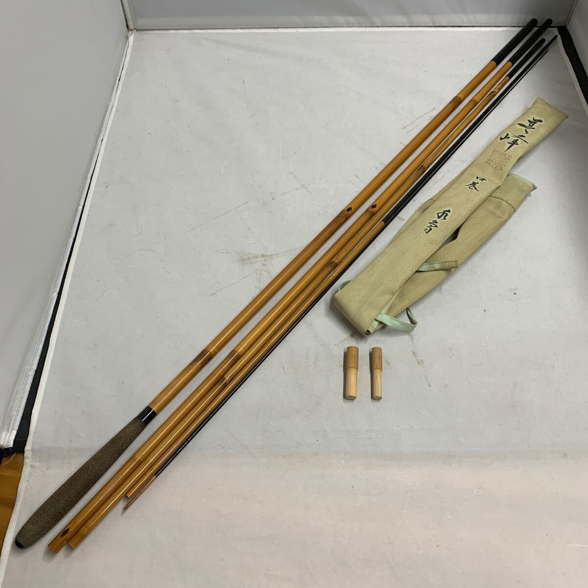 ヘラ竿 美峰 口巻　14.4尺　竹竿 ヘラブナ竿　現状品