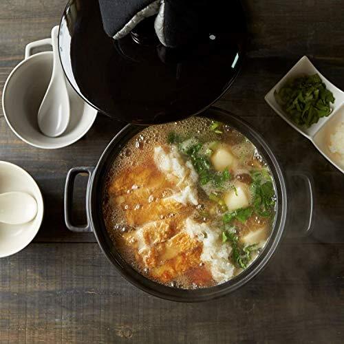 TAMAKI 土鍋 トート 3-4人用 ブラック 直径29.7×奥行23.6×高さ11cm 食器洗浄機・電子レンジ・オー_画像5