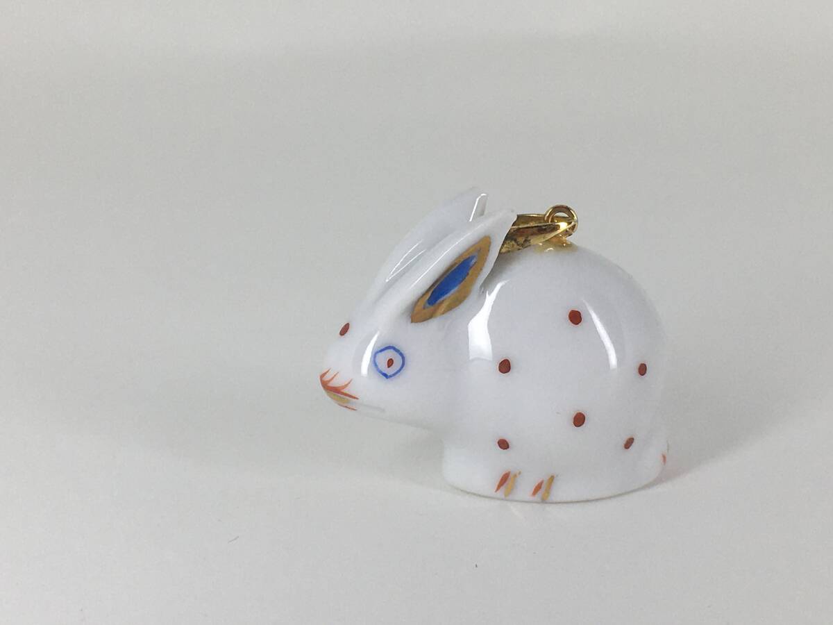 送料込 即決 ヘレンド HEREND ペンダントトップ ラビット うさぎ レッドドット