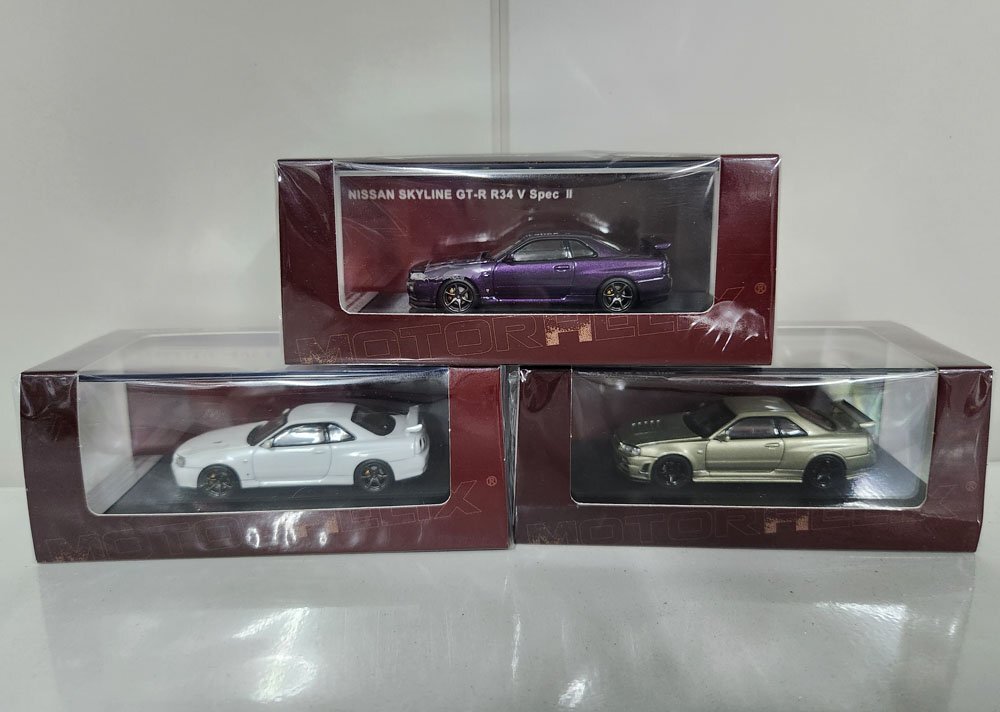 ▲入手困難！3点！MotorHelix 1/64 日産 GTR ホンダ GT-R R34 V SPEC II Z-TUNE Z2 MH 新品未開封