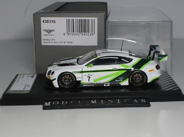 ▲超希少！#7！Almost real 1/43 ベントレー Bentley Continental GT GT3-R 新品 AR