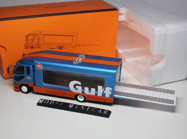 ▲超希少！#291！限定品！GCD 1/64 Mitsubishi Fuso Fighter trucks トラック Gulf 全金属