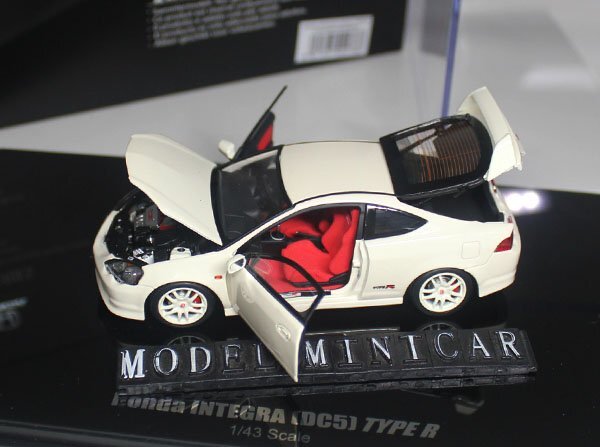 ▲全開閉！白！金属製！LCD 1/43 ホンダ Honda Civic シビック Type R タイプ R Integra DC5 新品