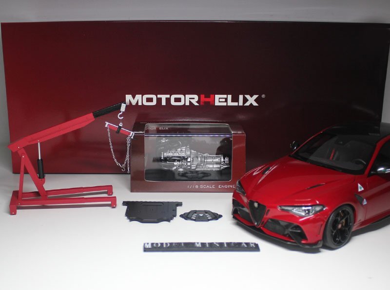 ▲超貴重な！Engine Version！限定品！MotorHelix 1/18 アルファロメオ Alfa Romeo Giulia GTA 赤 新品 MH