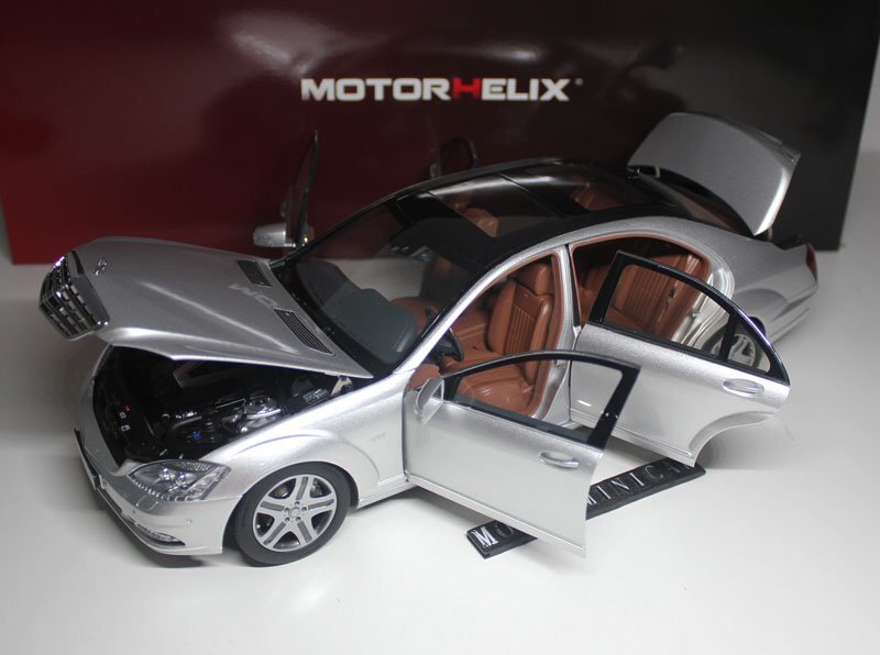 ▲超貴重な！Engine Version！限定品！MotorHelix 1/18日産 メルセデスベンツ Benz S Class S600L S600 W221 V12 Silver 新品 MH