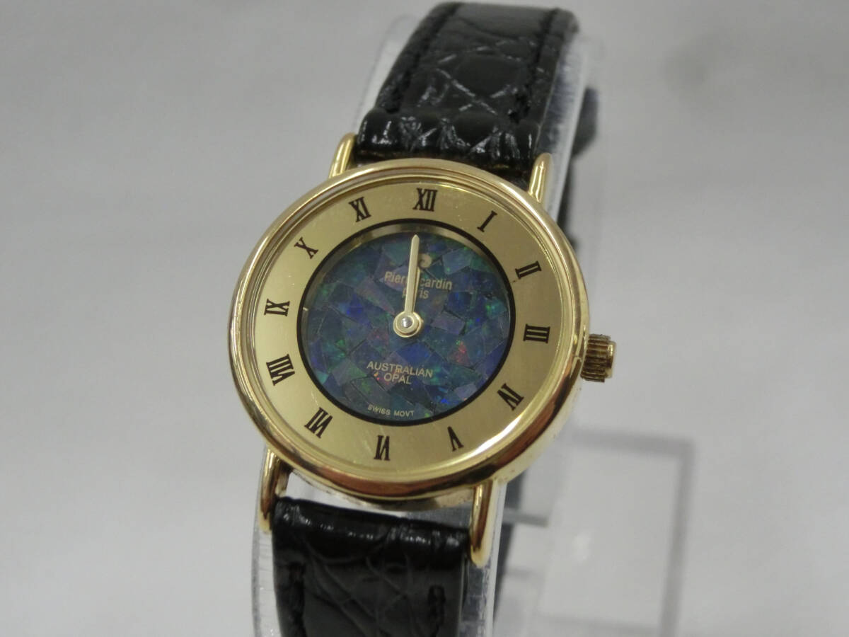 ‡ 0281 pierre cardin ピエールカルダン 腕時計 CS0107 レディース モザイクオパール文字盤 ゴールド×オパール 電池切れ 動作未確認
