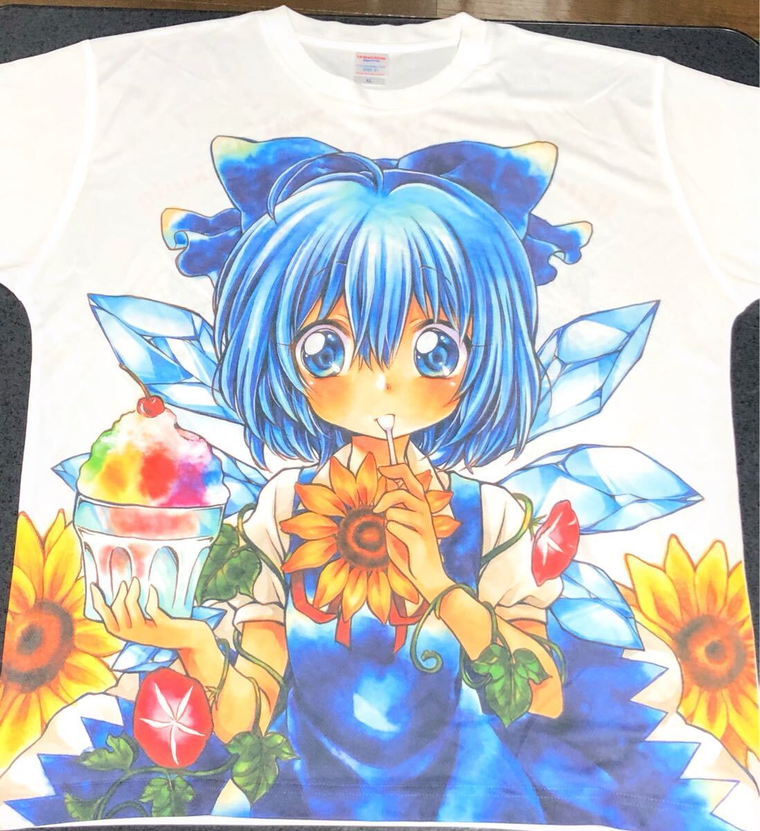 東方Project チルノ Tシャツ XLサイズ 東方混舞 美少女 グッズ 上海アリス幻樂団 博麗霊夢 霧雨魔理沙 秘封倶楽部 宇佐見蓮子 メリー