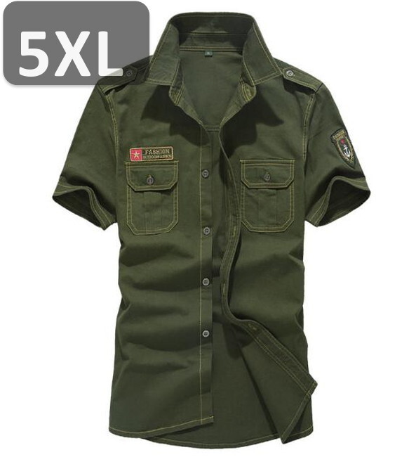メンズ 半袖 シャツ グリーン 5XL 半袖 シャツ 春夏【n198】
