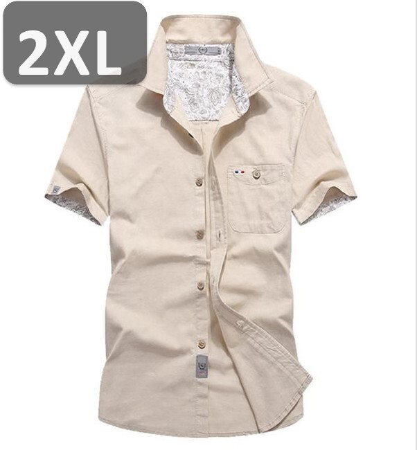 メンズ 半袖 シャツ カーキ 2XL 半袖 シャツ 春夏【n200】