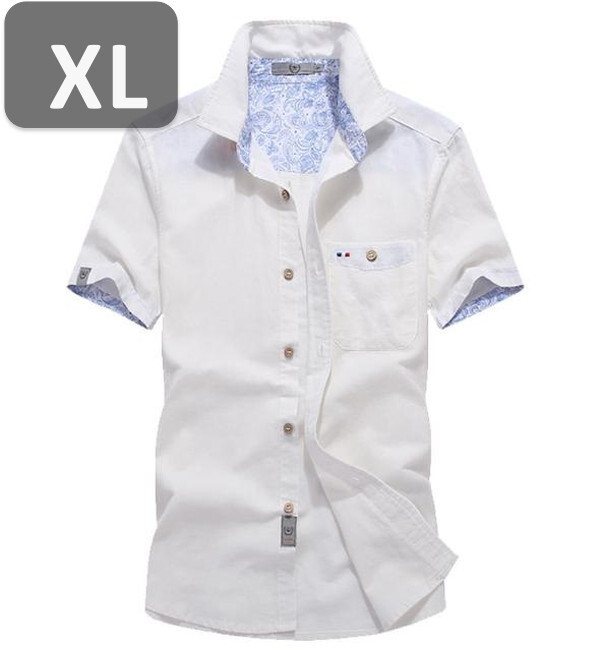 メンズ 半袖 シャツ ホワイト XL 半袖 シャツ 春夏【n200】