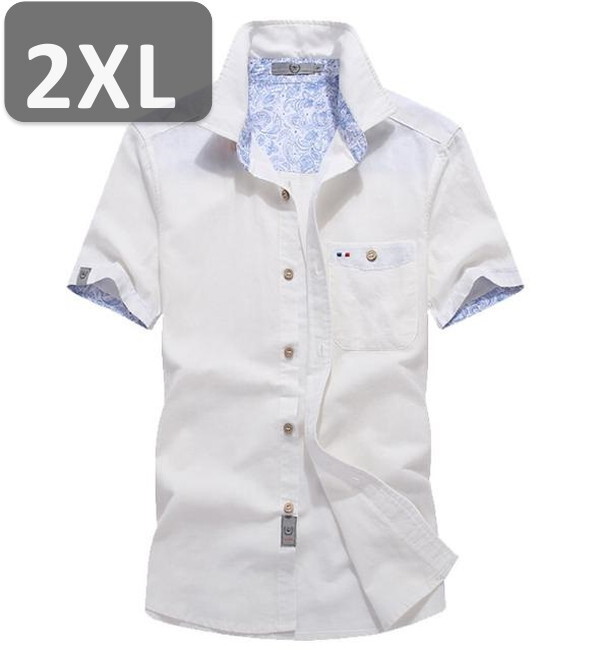 メンズ 半袖 シャツ ホワイト 2XL 半袖 シャツ 春夏【n200】