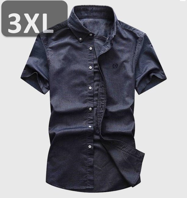 メンズ 半袖 シャツ ダークグレー 3XL 半袖 シャツ 春夏【n204】