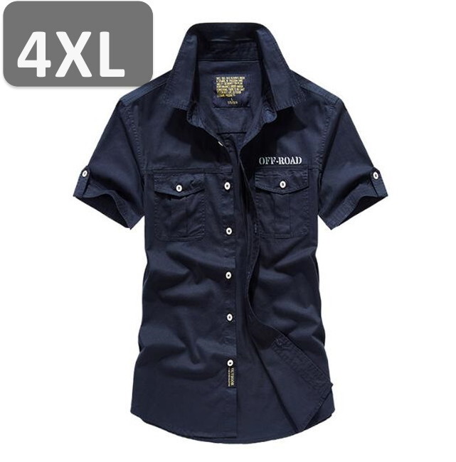 メンズ 半袖 シャツ ネイビー 4XL 半袖 シャツ 春夏【n192】