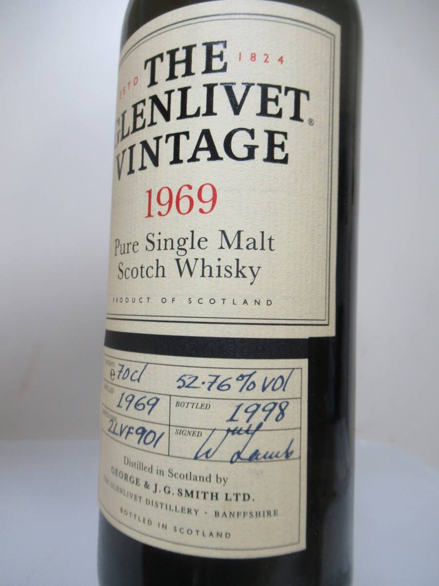 c032◆◆ザ?グレンリベット1969-1998 52.76% SamplCode,2LVF901 超稀少オールド　OB◆◆345500