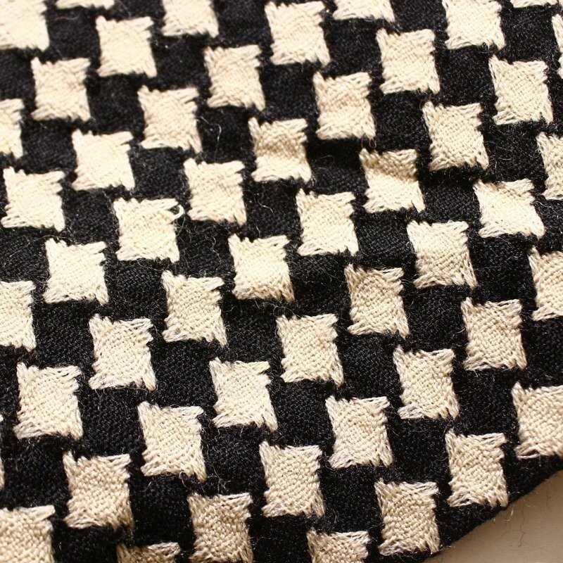  прекрасный товар STYLE ME АО ) Tokyo стиль осень-зима шерсть 100% diamond Damier рисунок колени внизу длина узкая юбка шерсть юбка 9 номер бежевый черный чёрный современный 