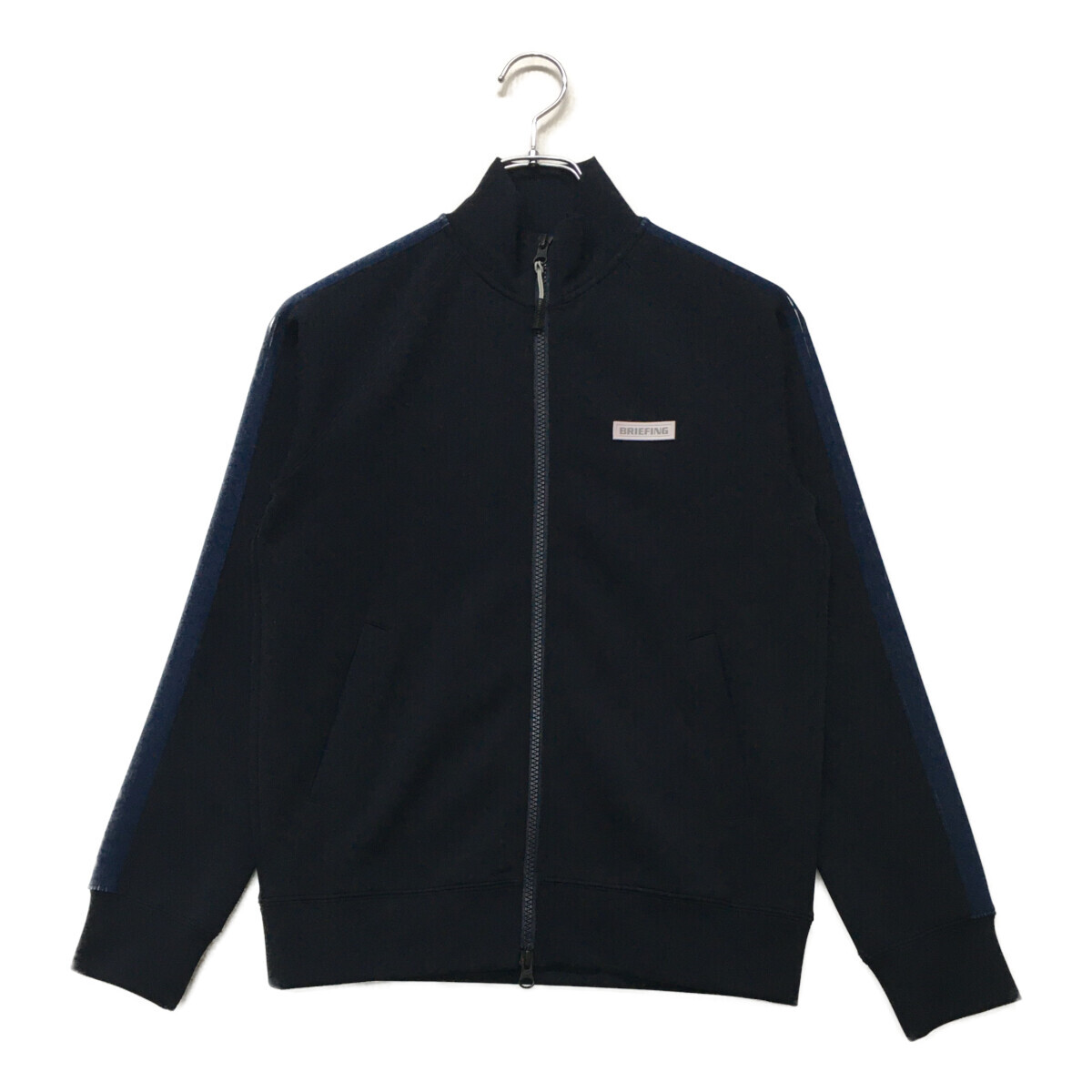 coco 中古【値下げ】 ブリーフィング BRIEFING レディース ブルゾン S 紺ダブルジップ ジャージ レターパックプラス発送可 K6745