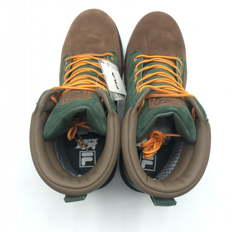 【中古】FILA × GRAPPLER BAKI WATERSEDGE WP FSxBAKI ブーツ 28cm MSS24059-216 緑 茶 フィラ グラップラー刃牙[240010461685]