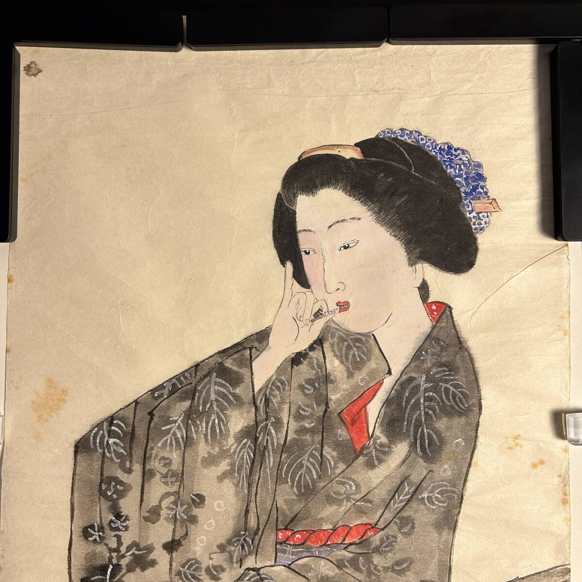 模写 昇斎一景 美人画 浮世絵師 Q-426(美人画)|売買された 模写 昇斎一景 美人画 浮世絵師 Q-426(美人画)|売買された