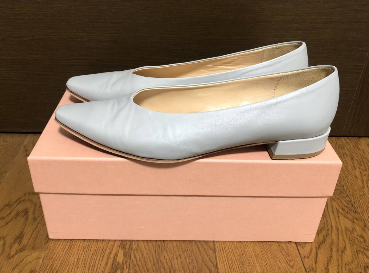 【中古】ファビオルスコーニ パンプス ポインテッド ブルーグレー
