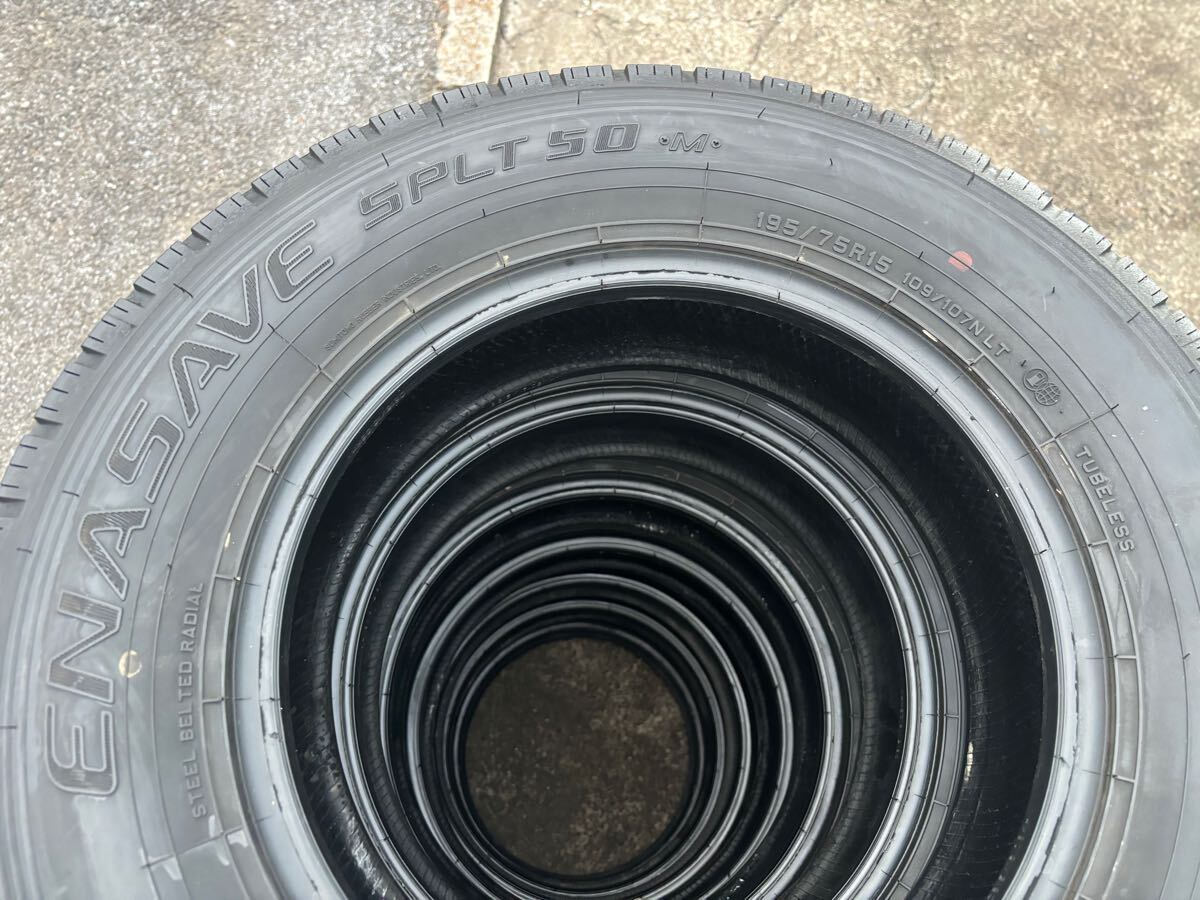 (送料無料309) ダンロップENASAVE SPLT50 M 195/75R15 109/107N LT2021年1本 2022年3本 TUBELESS 4本セット トラック、ダンプ、建設機械