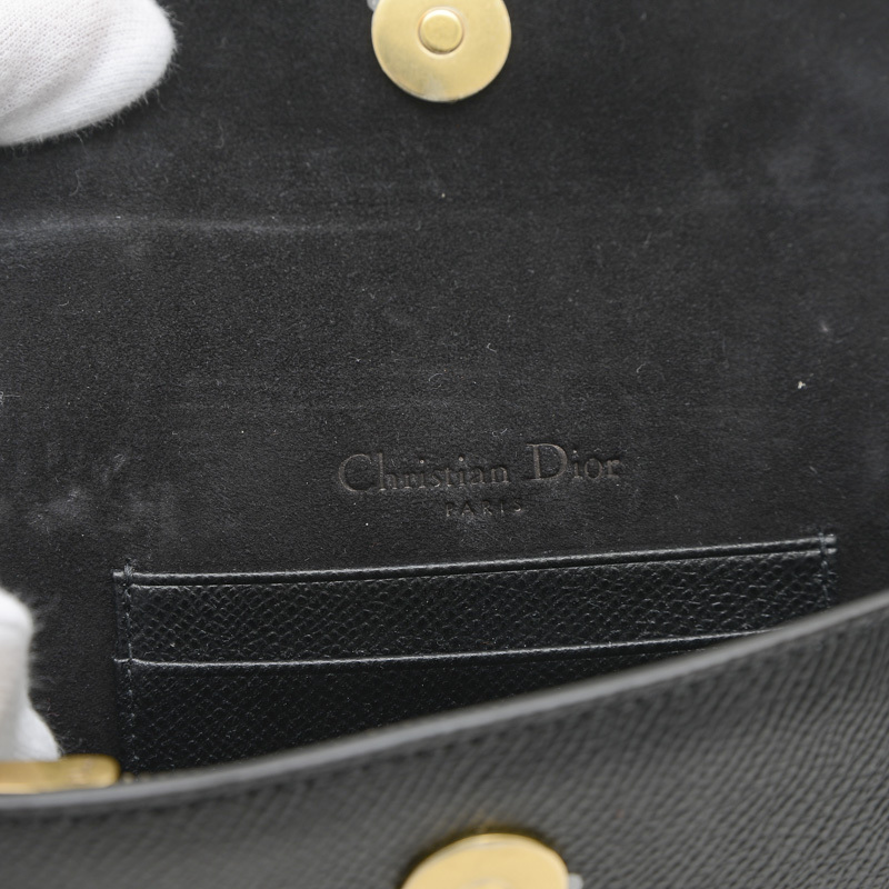  Dior седло ремень сумка сумка-пояс кожа черный S5619CBAA