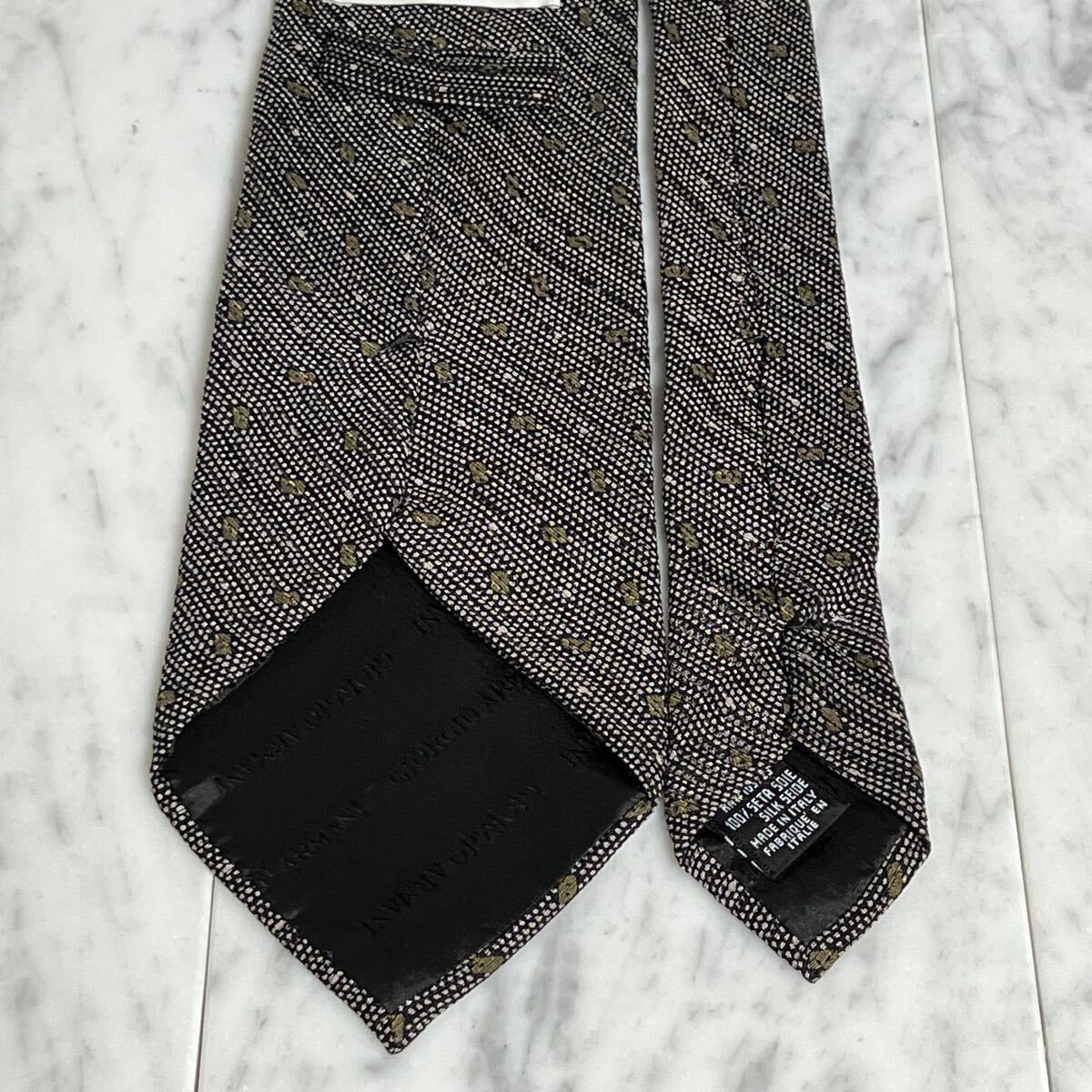 999円～ ARMANI ネクタイ ストライプ ブラック グレー (GB5)