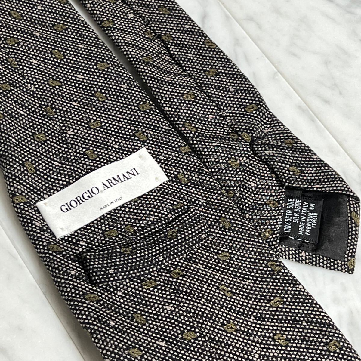 999円～ ARMANI ネクタイ ストライプ ブラック グレー (GB5)