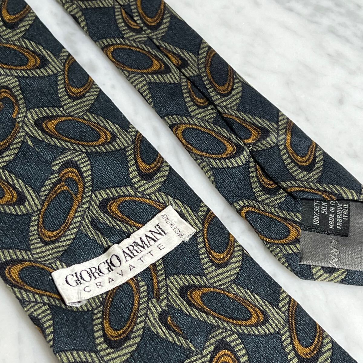 999円～ ARMANI ネクタイ グリーン ドット 総柄 (GREEN B5)