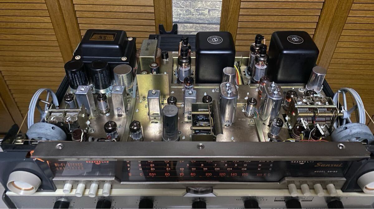 極美品 サンスイ SM-80 真空管レシバーアンプ SANSUI 管球式 極美品 サンスイ SM-80 真空管レシバーアンプ SANSUI 管球式