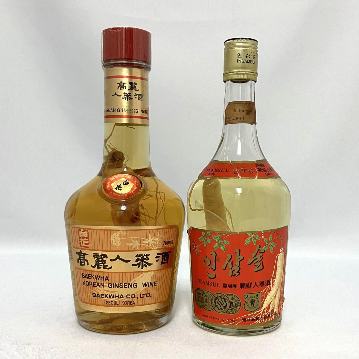 2本セット】白花 高麗人参酒 700ml 開城産 朝鮮人参酒 600ml 30 2本セット】白花 高麗人参酒 700ml 開城産 朝鮮人参酒 600ml 30