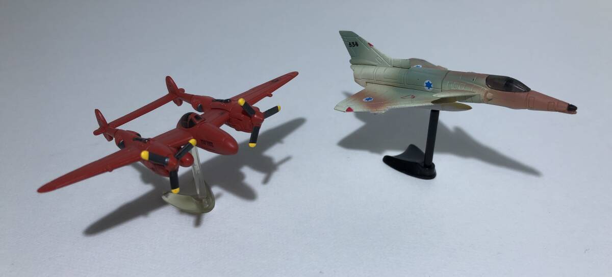 □完成品 IAI クフィール / P-38J ライトニング ♯ チョコエッグ □完成品 IAI クフィール / P-38J ライトニング ♯ チョコエッグ