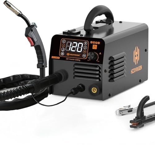 説明書がなしHVM200半自動溶接機 100V 120A 1台3役 ノンガスMIG被覆アークLIFT TIGに対応 液晶表示 インバーター搭載 小型 軽量 家庭用