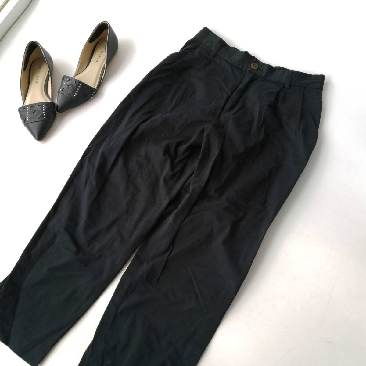 a.v.v standaed ㈱イトキン レディース♪コットンパンツ テーパードパンツ Lサイズ ネイビー 250108nh【4点同梱で送料無料】