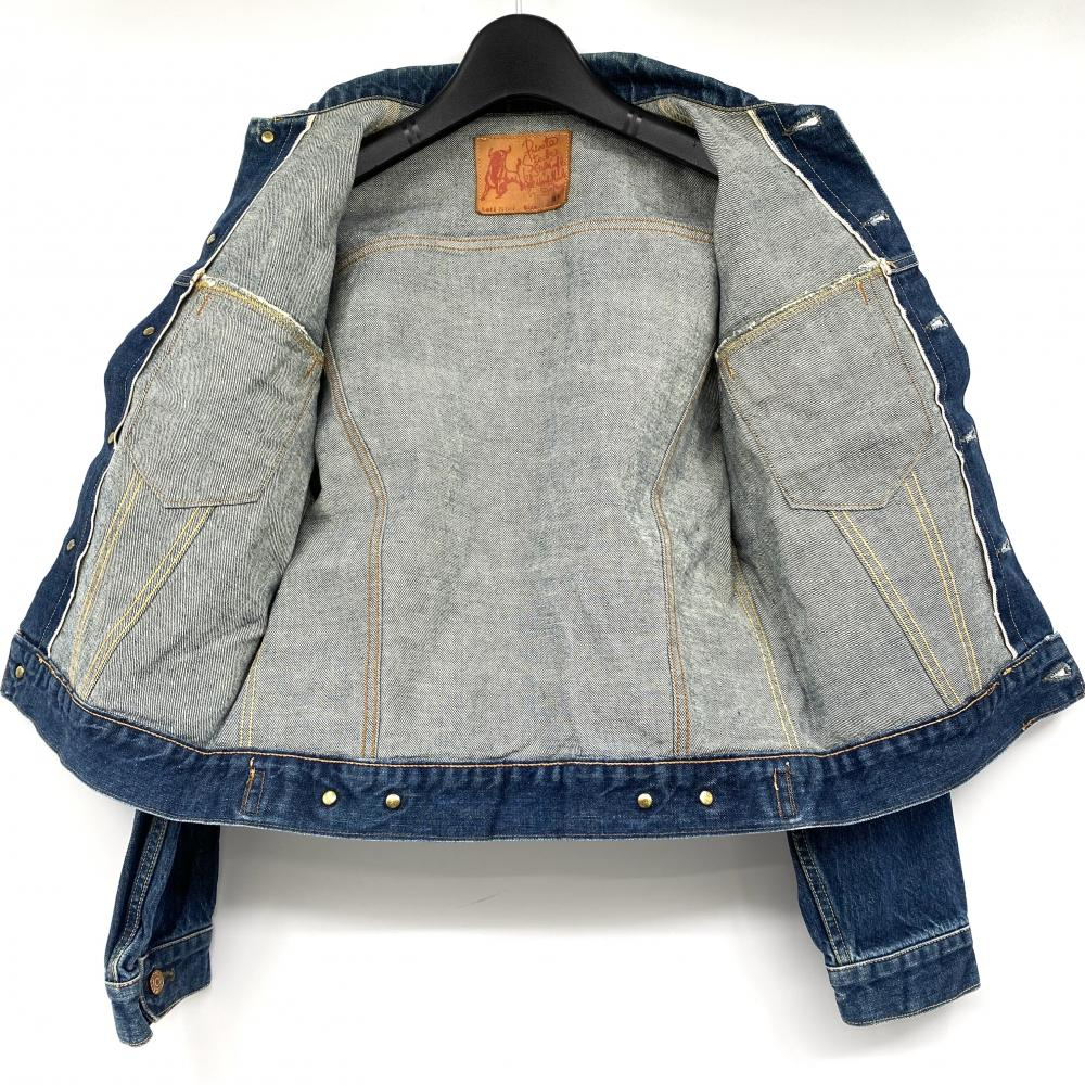 【中古】EVISU 初期水牛パッチ 1557 3rdタイプ デニムジャケット サイズ36 インディゴ エヴィス[240017667903]