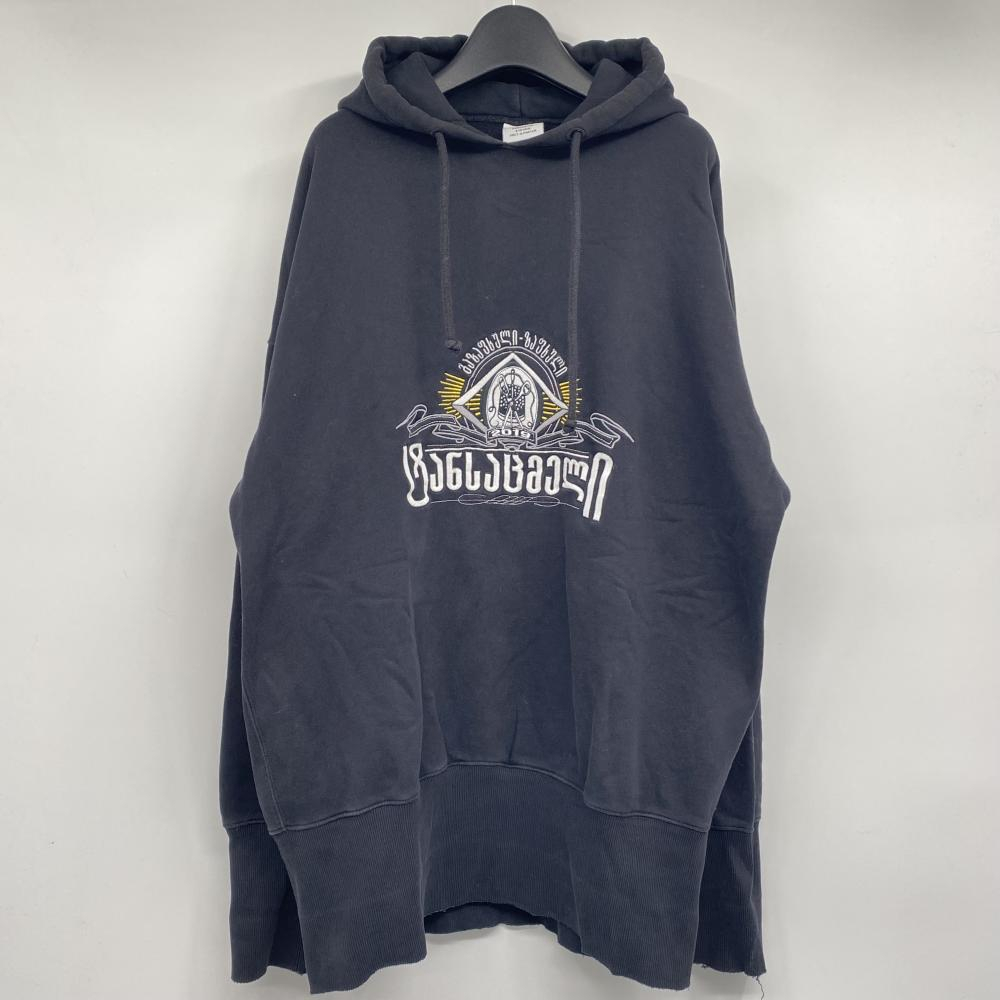 [ б/у ]VETMENTS 19SS SECRET SOCIETY тянуть over Parker размер S USS197005 черный vetomon[240017674114]