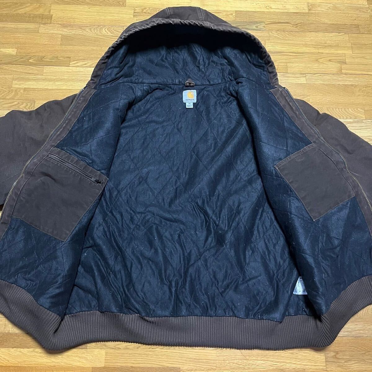 値引可 当時物 カーハート アクティブジャケット ダック地 パーカー carhartt USA 鬼フェード y2k 製 チョアコート 90s WIP デトロイト_画像6