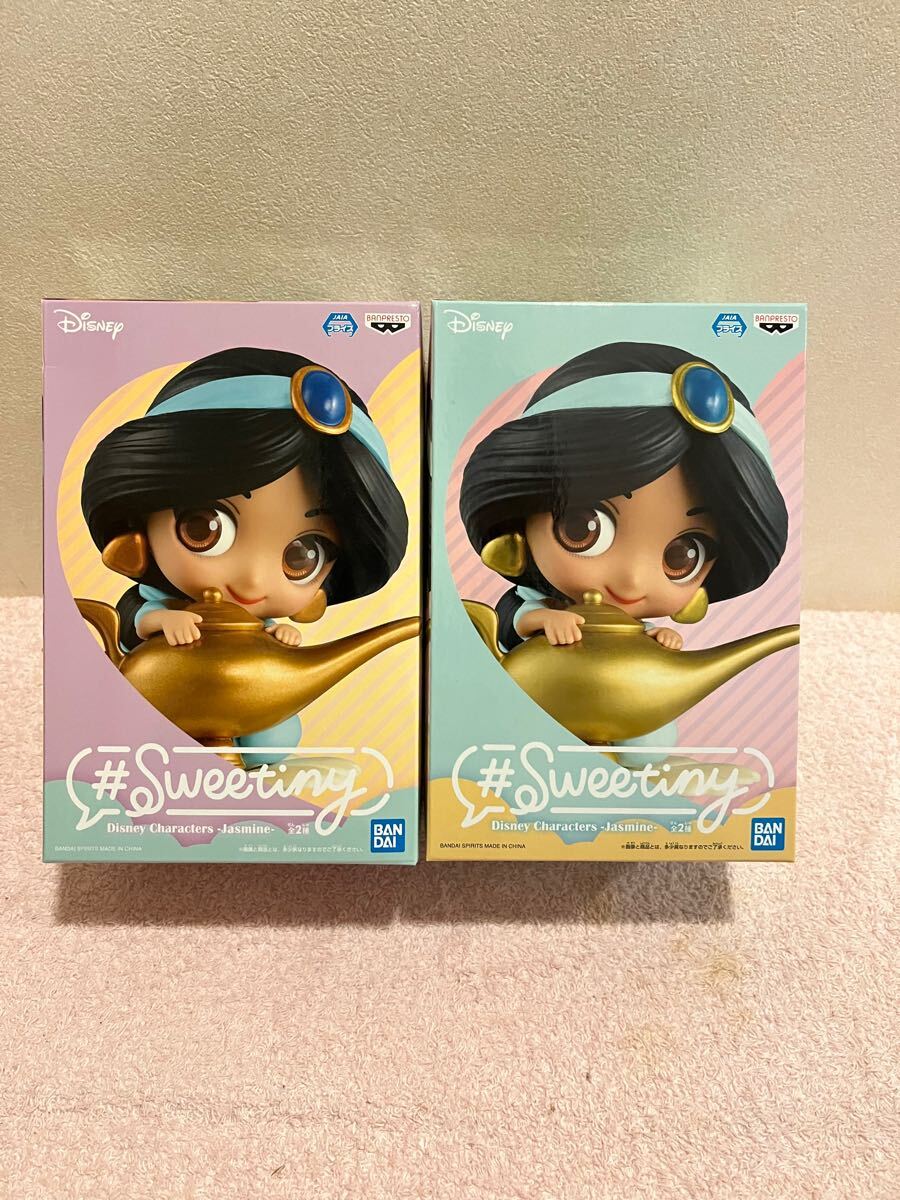 J844【希少★未開封新品】 #Sweetiny Disney Characters Jasmine ジャスミン　 フィギュア　全2種セット バンプレスト