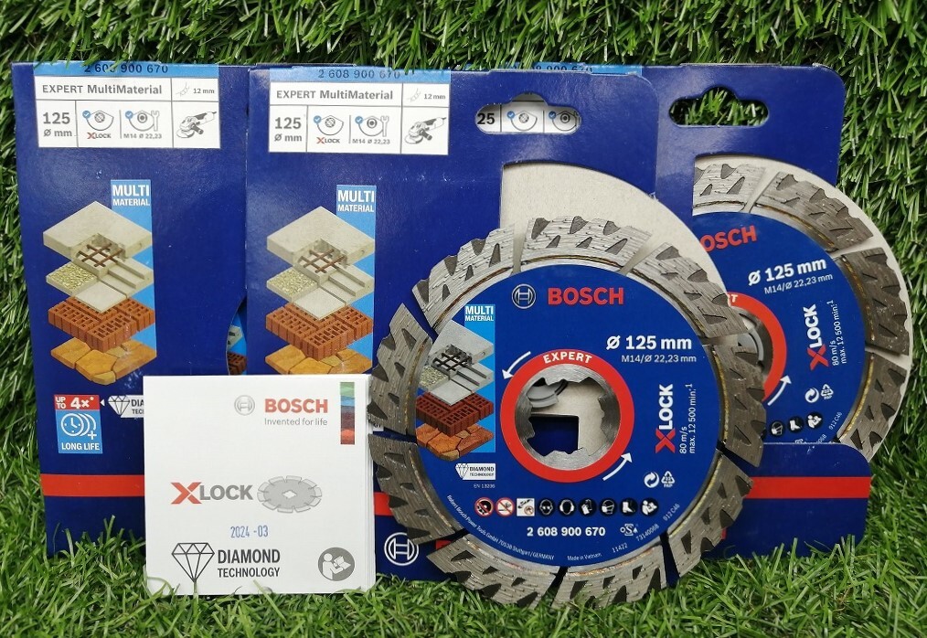未使用品 BOSCH ボッシュ Φ125mm X-LOCK ダイヤモンドホイール 2608900670 3枚セット