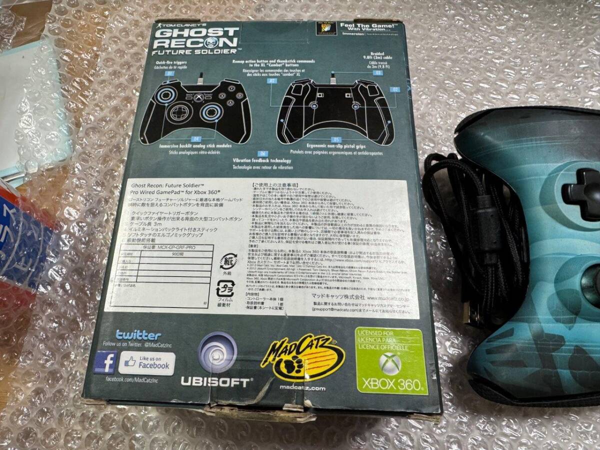 XBOX360 проводной управление Pro игра накладка Ghost Recon грязь Cat's tsuFuture Soldier Mad Catz б/у рабочее состояние подтверждено бесплатная доставка включение в покупку возможно 