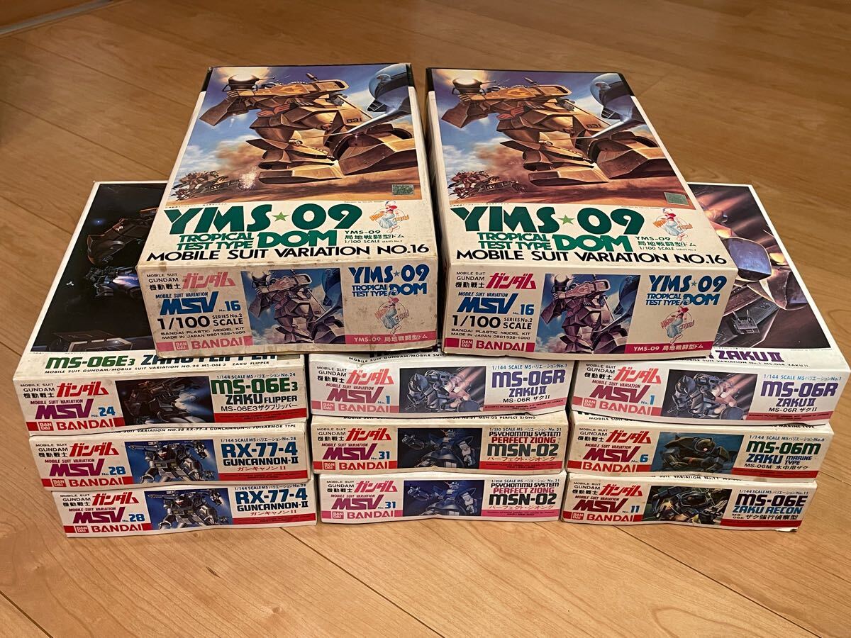 MSV MSV旧キット 機動戦士ガンダム 局地戦闘型ドム パーフェクトジオング 水中用ザク ガンキャノンⅡ ザク強行偵察型 ザクⅡ 未組立