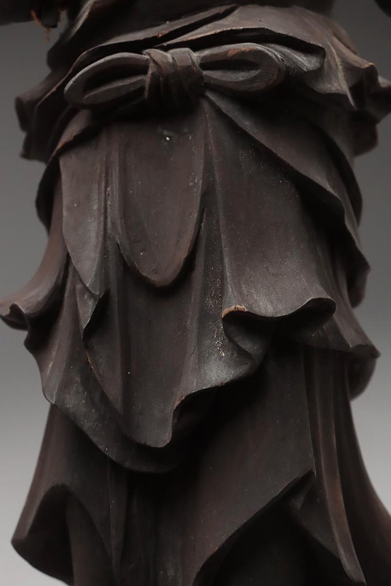 EX487 時代仏教美術 玉眼 木彫 彩色「不動明王像」佛全高42.7cm EX487 時代仏教美術 玉眼 木彫 彩色「不動明王像」佛全高42.7cm
