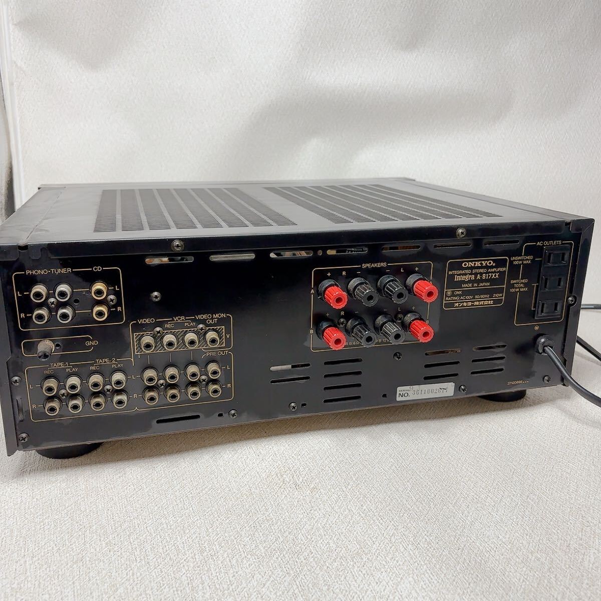 ONKYO Integra A-817XX プリメインアンプ ジャンク品 A186 家電